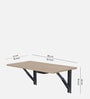 Woodit Wall Mount Table in Beige Colour
