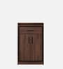 Woodland 2 Door Shoe Cabinet With Drawer In Sheesham & Melamine Finish