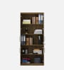 Woodland Book Case In Natural Teak & Melamine Finish