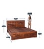 Woodrow King bed with Hydraulic  in Honey Finish