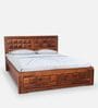 Woodrow King bed with Hydraulic  in Honey Finish