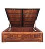 Woodrow King bed with Hydraulic  in Honey Finish