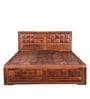 Woodrow King bed with Hydraulic  in Honey Finish