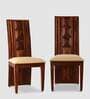Woodrow Sheesham Wood Dining Chairs in Honey Finish Set Of 2