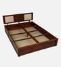 Woodway Sheesham Wood King Size Bed In Honey Oak  Finish With Box Storage