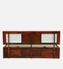 Woodway Sheesham Wood King Size Bed In Honey Oak  Finish With Hydraulic Storage