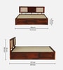 Woodway Sheesham Wood King Size Bed In Honey Oak  Finish With Hydraulic Storage