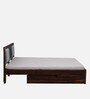 Woodway Sheesham Wood King Size Bed In Provincial Teak Finish With Drawer Storage