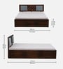 Woodway Sheesham Wood King Size Bed In Provincial Teak Finish With Hydraulic Storage