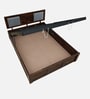 Woodway Sheesham Wood King Size Bed In Provincial Teak Finish With Hydraulic Storage