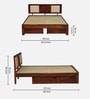 Woodway Sheesham Wood Queen Size Bed In Honey Oak  Finish With Drawer Storage