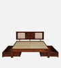 Woodway Sheesham Wood Queen Size Bed In Honey Oak  Finish With Drawer Storage