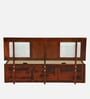 Woodway Sheesham Wood Queen Size Bed In Honey Oak  Finish With Hydraulic Storage