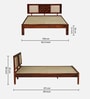 Woodway Sheesham Wood Queen Size Bed In Honey Oak  Finish