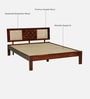 Woodway Sheesham Wood Queen Size Bed In Honey Oak  Finish