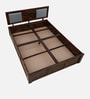 Woodway Sheesham Wood Queen Size Bed In Provincial Teak Finish With Box Storage