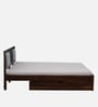 Woodway Sheesham Wood Queen Size Bed In Provincial Teak Finish With Drawer Storage
