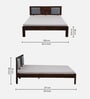 Woodway Sheesham Wood Queen Size Bed In Provincial Teak Finish