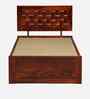 Woodway Sheesham Wood Single Bed In Honey Oak  Finish Box Storage