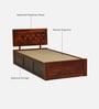 Woodway Sheesham Wood Single Bed In Honey Oak  Finish Box Storage