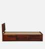 Woodway Sheesham Wood Single Bed In Honey Oak  Finish Box Storage