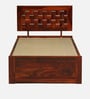 Woodway Sheesham Wood Single Bed In Honey Oak  Finish Box Storage