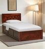 Woodway Sheesham Wood Single Bed In Honey Oak  Finish Box Storage