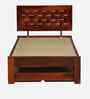 Woodway Sheesham Wood Single Bed In Honey Oak  Finish With Trundle