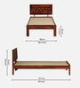 Woodway Sheesham Wood Single Bed In Honey Oak  Finish