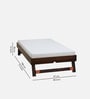 Woodway Sheesham Wood Single Bed In Provincial Teak Finish With Trundle