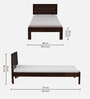 Woodway Sheesham Wood Single Bed In Provincial Teak Finish