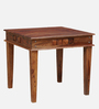 Woodway Sheesham Wood 4 Seater Dining Table In Rustic Teak Finish