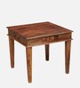 Woodway Sheesham Wood 4 Seater Dining Table In Rustic Teak Finish
