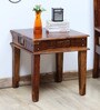 Woodway Sheesham Wood End Table In Provincial Teak Finish