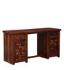 Woodway Sheesham Wood Writing Table in Honey Oak Finish