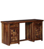 Woodway Sheesham Wood Writing Table In Provincial Teak Finish