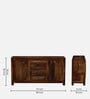 Woodwhiz Sheesham Wood Sideboard In Scratch Resistant Teak Finish