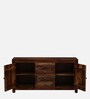Woodwhiz Sheesham Wood Sideboard In Scratch Resistant Teak Finish