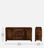 Woodwhiz Sheesham Wood Sideboard In Scratch Resistant Teak Finish
