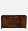 Woodwhiz Sheesham Wood Sideboard In Scratch Resistant Teak Finish