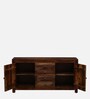 Woodwhiz Sheesham Wood Sideboard In Scratch Resistant Teak Finish