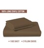 Woody Brown Solid 400 TC Cotton King Sized Bedsheet with 2 Pillow Covers