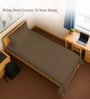 Woody Brown Solid 400 TC Cotton Single Sized Bedsheet with 1 Pillow Cover