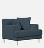 Woody Fabric 1 Seater Sofa In Cobalt Blue Colour Woody Fabric 1 Seater Sofa In Cobalt Blue Colour