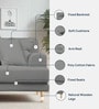 Woody Fabric 1 Seater Sofa In Cobalt Blue Colour Woody Fabric 1 Seater Sofa In Cobalt Blue Colour