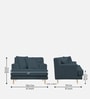 Woody Fabric 1 Seater Sofa In Cobalt Blue Colour Woody Fabric 1 Seater Sofa In Cobalt Blue Colour