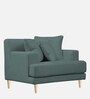Woody Fabric 1 Seater Sofa In Pista Green Colour