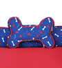 Woof- Small Blue & Red Fabric Pet Bed
