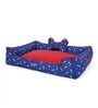 Woof- Small Blue & Red Fabric Pet Bed