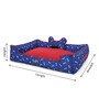 Woof- Small Blue & Red Fabric Pet Bed